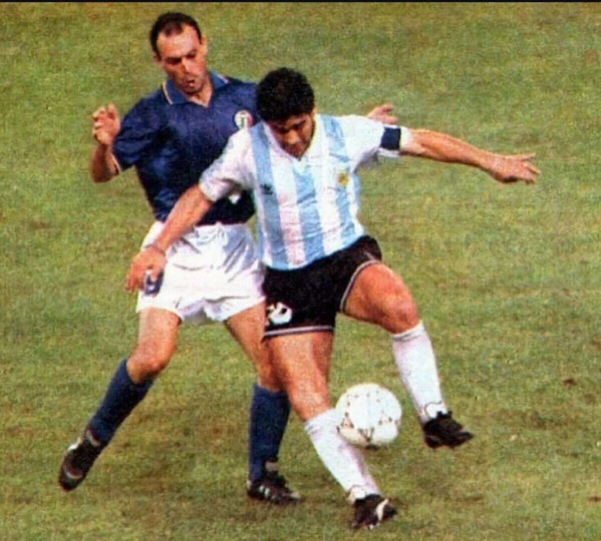 “Totó” Schillaci y Maradona