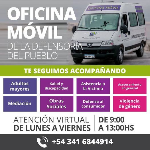 Oficina Móvil de la Defensa del Pueblo en modalidad virtual