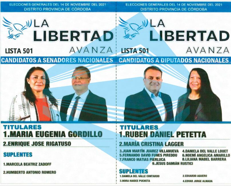 Elecciones 2021: boleta de La Libertad Avanza para las legislativas