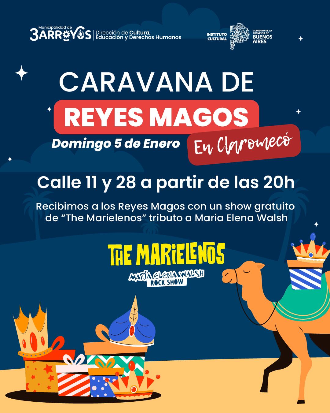 Los Reyes Magos llegan a Claromecó