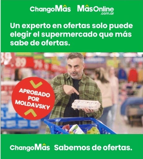 Moldavsky es la cara de la nueva campaña de ChangoMâs.