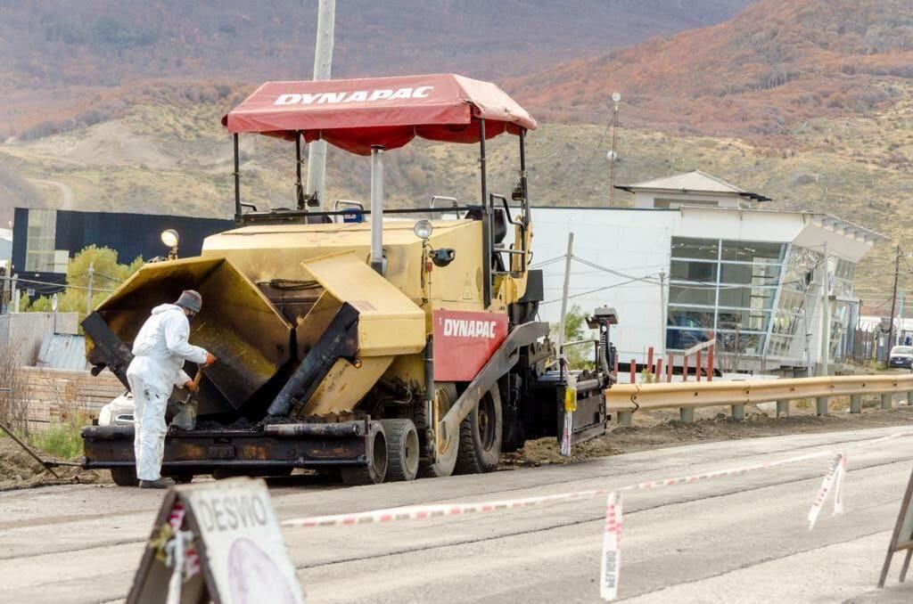 Ushuaia: se repavimentó la avenida Héroes de Malvinas