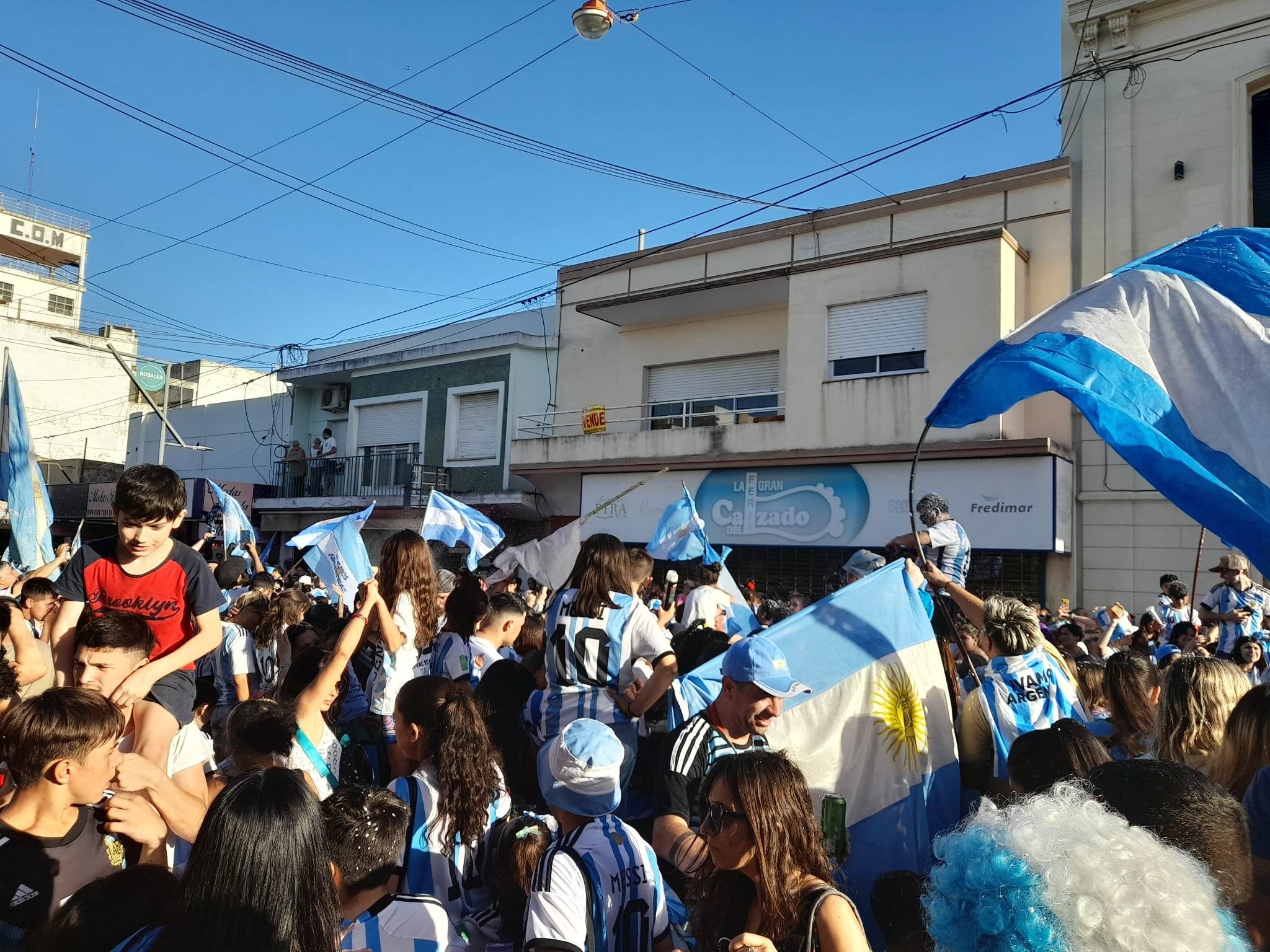 Explotó Punta Alta por la clasificación de la Selección a la final del Mundial