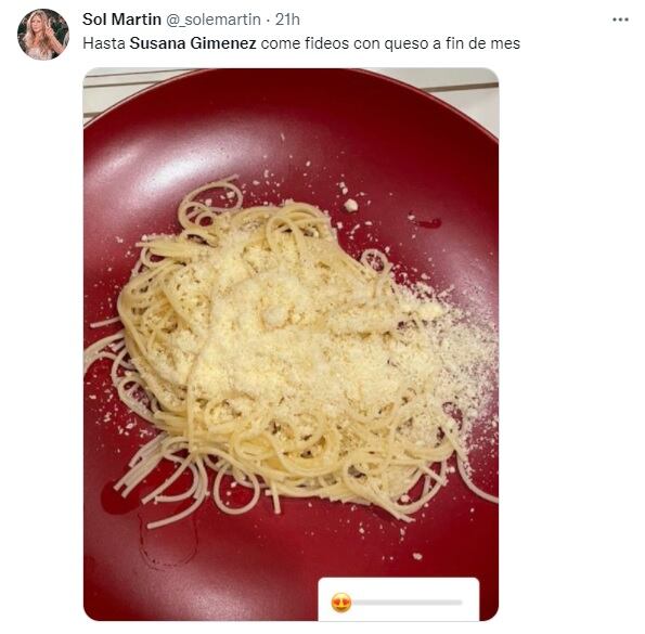 Los mejores memes por los fideos con manteca de Susana Giménez