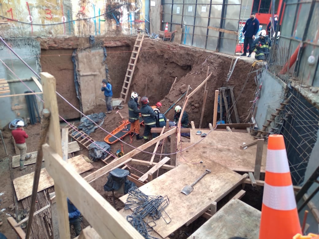 Derrumbe en una obra en construcción en Palermo