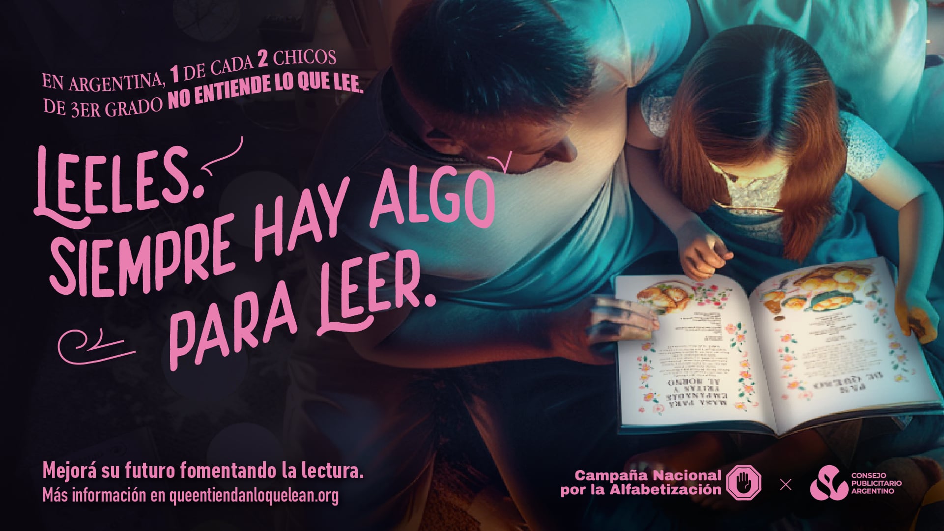 La iniciativa, lanzada este lunes, busca resaltar por medio de una serie de  spots gráficos y audiovisuales la importancia de leer en los hogares para construir un futuro mejor para los niños y niñas de nuestro país. 