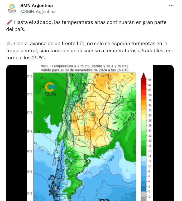 Alerta meteorológica por tormentas y vientos fuertes