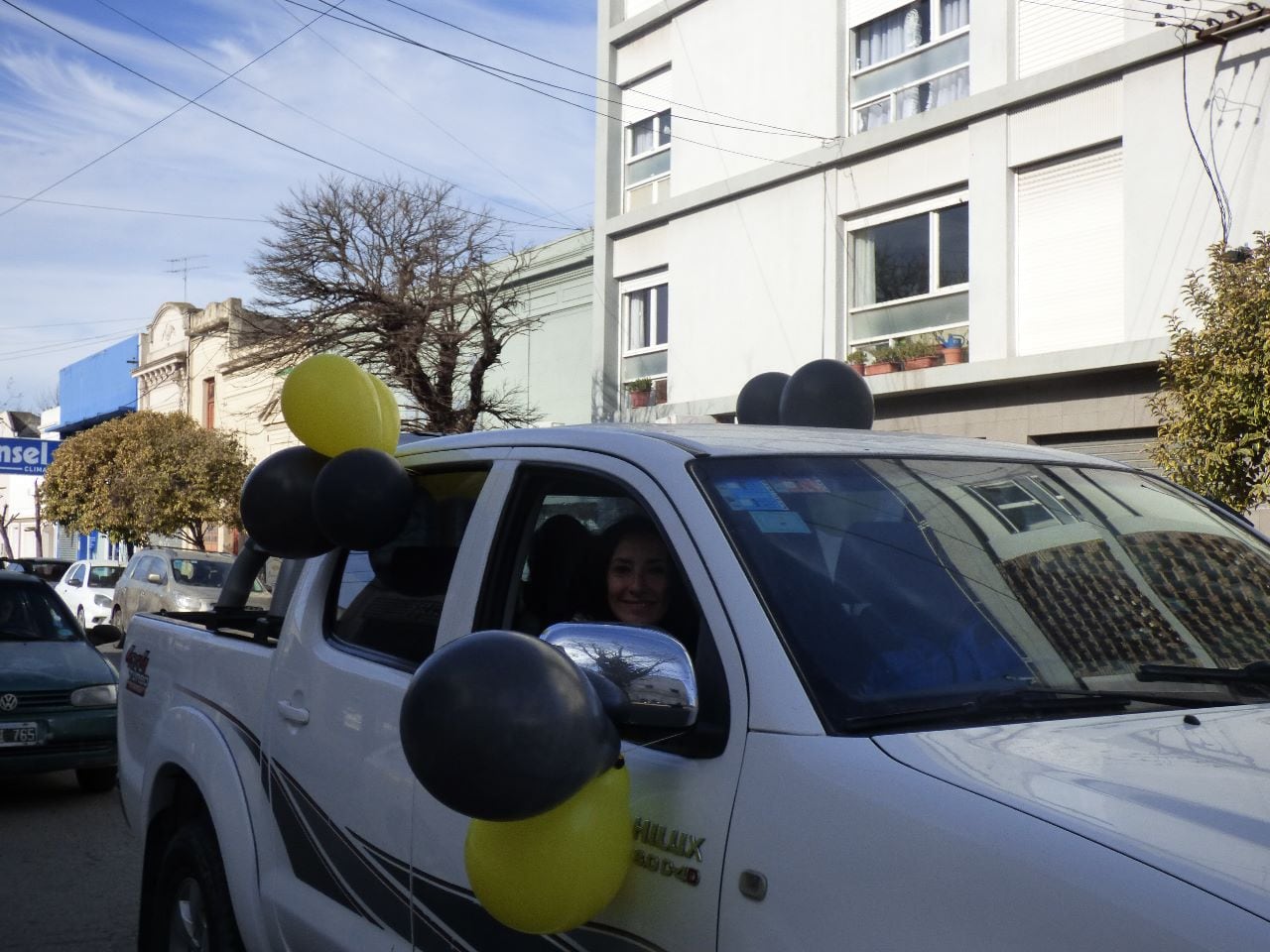 Caravana de Werner Nickel por el centro de la ciudad