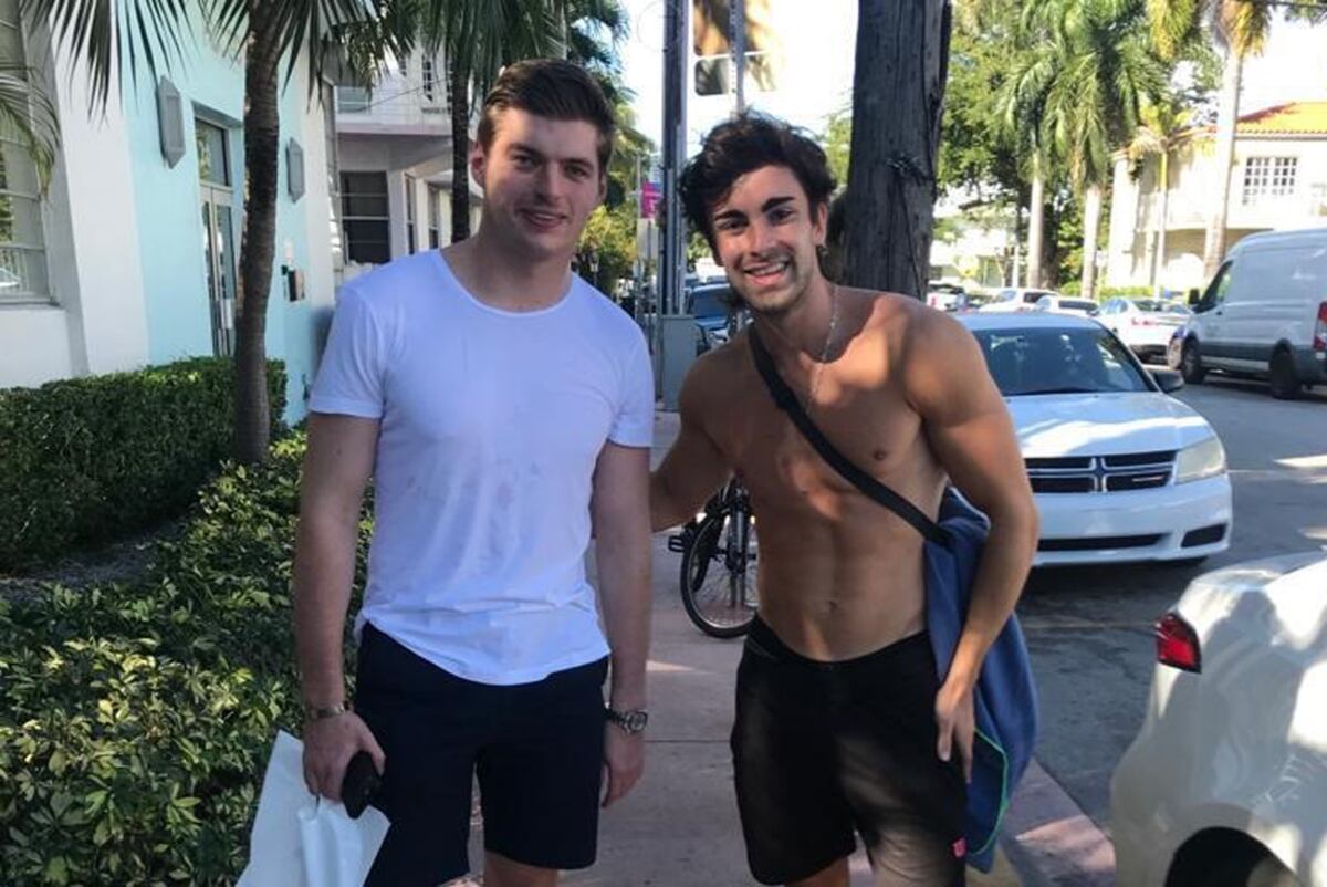 Un cordobés de vacaciones en Miami caminaba por la calle y se cruzó a Max Verstappen