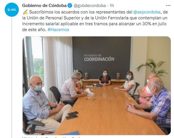 Satisfacción en el Panal porque la negociación con los gremios fue breve y sin demasiados reclamos.