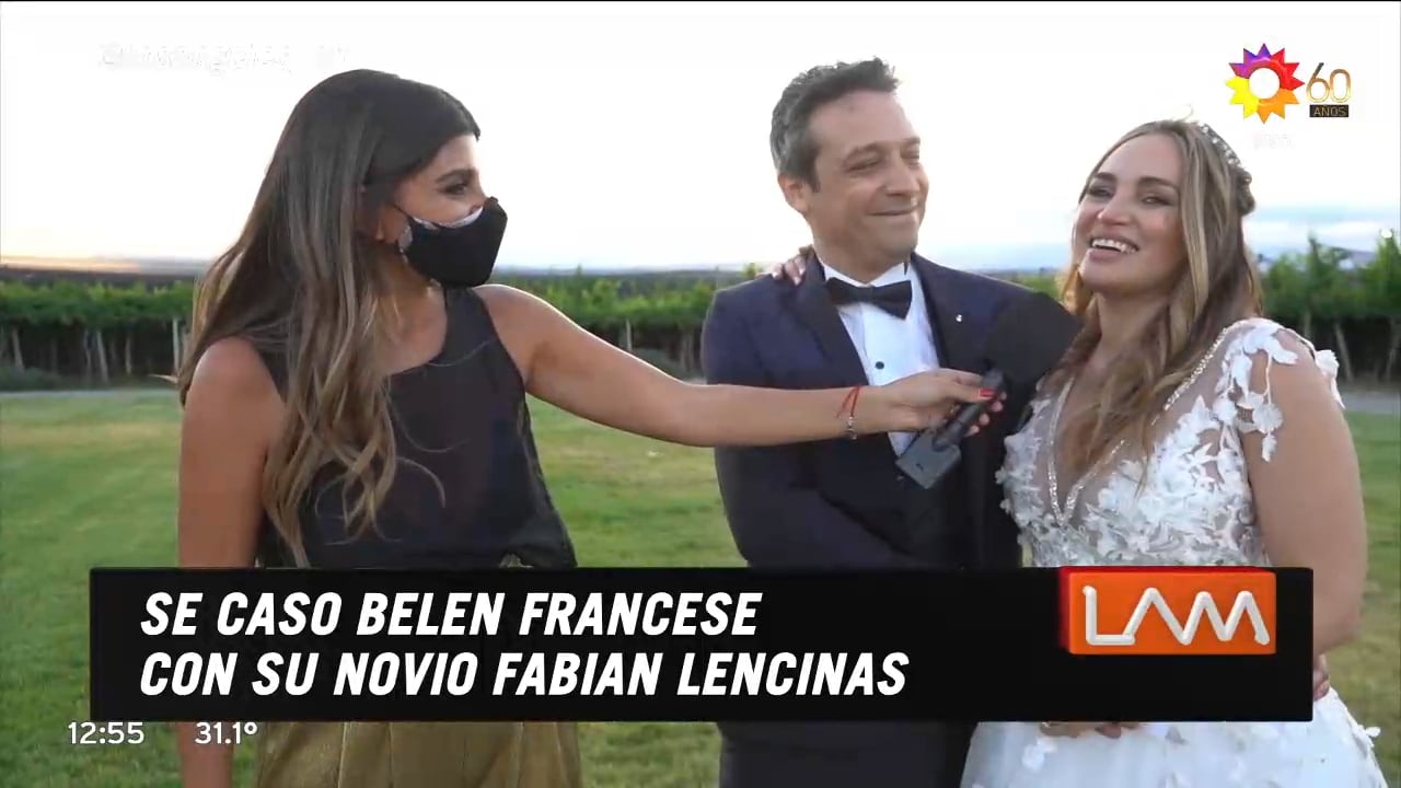 Ornella Ferrara la periodista mendocina que cubrió el casamiento de Belén Francese