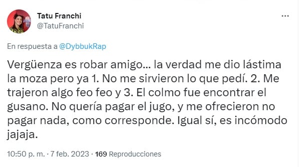 La mala experiencia de una usuaria al pedir una merienda en un bar