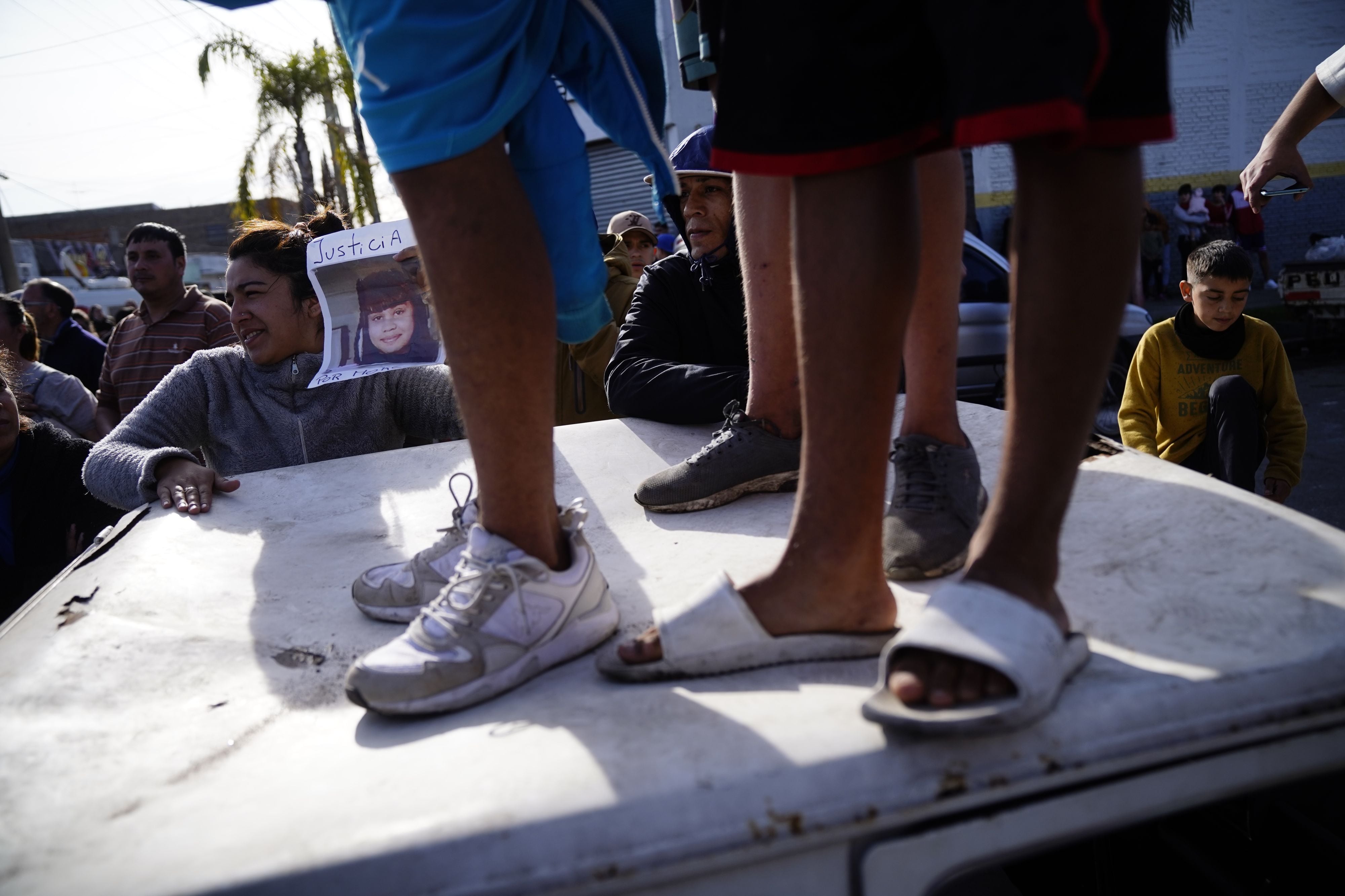 Incidentes y protestas en Lanus por el asesinato durante un robo Morena
Foto Clarín
Lanús