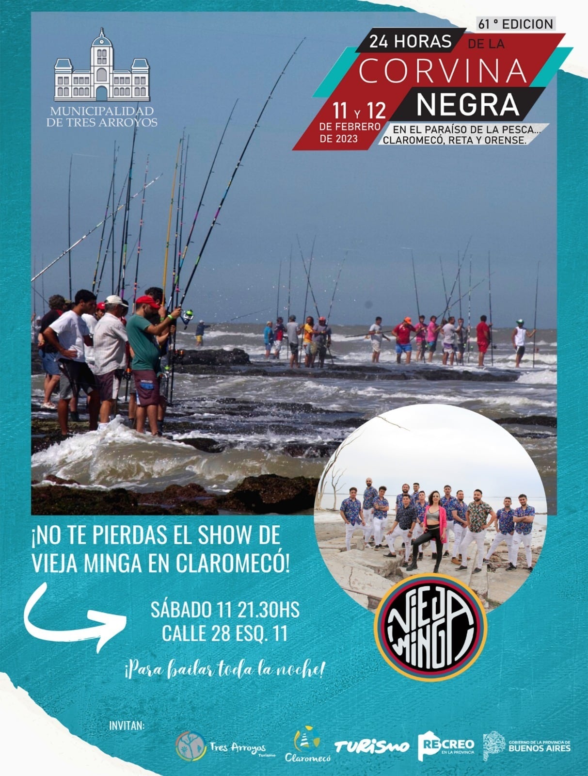 24 Horas de la Corvina Negra 2023: diferentes actividades organizadas por la Dirección de Turismo de Tres Arroyos