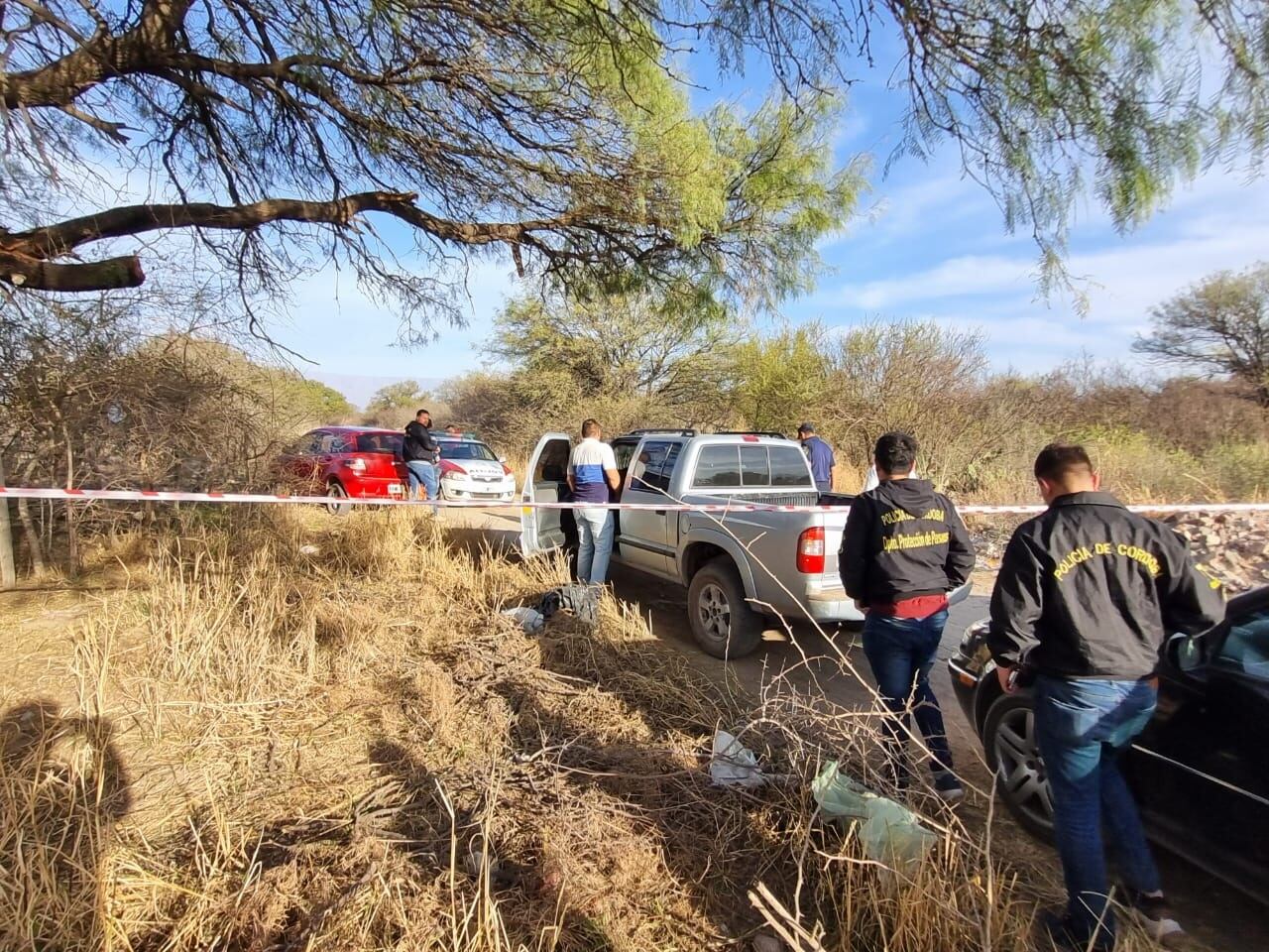 De casualidad. El cuerpo de Santiago Aguilera fue hallado de casualidad ayer por un baqueano que contaba sus animales.