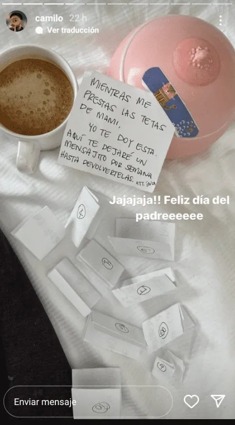 El regalo de Evaluna a Camilo por el Día del Padre