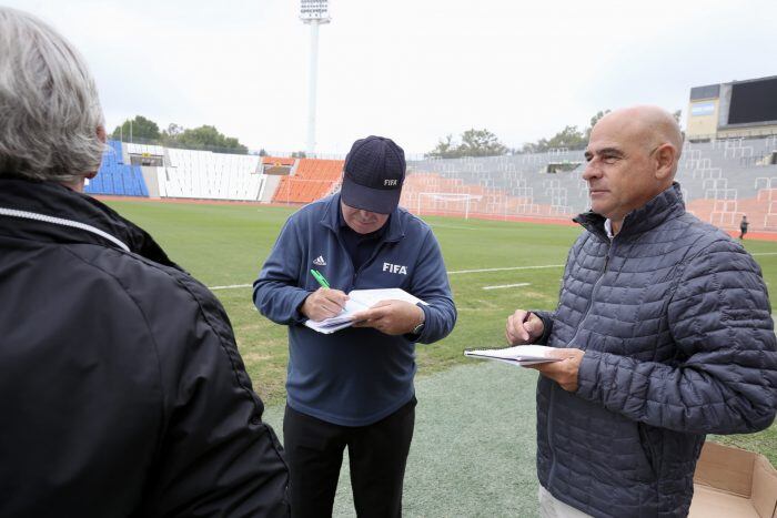 Mundial SUB20, inspección del Malvinas Argentinas.