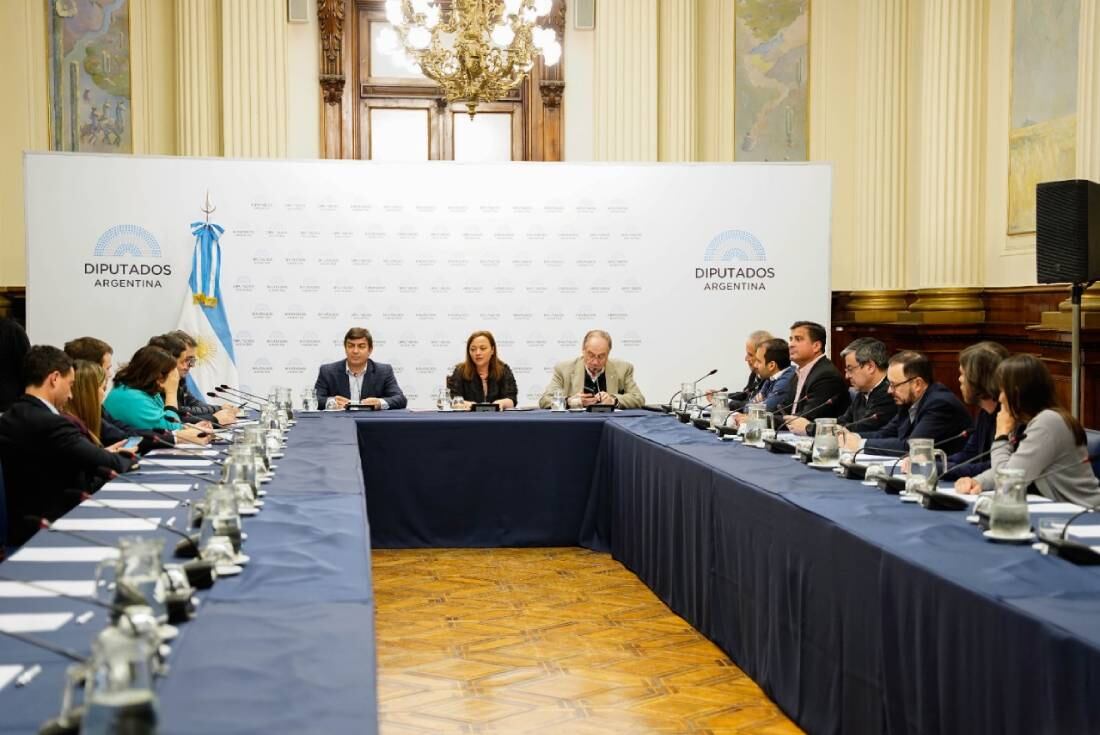 Cecilia Moreau encabezó la reunión de jefes de bloque por el Presupuesto 2023 (Foto: HCDN)