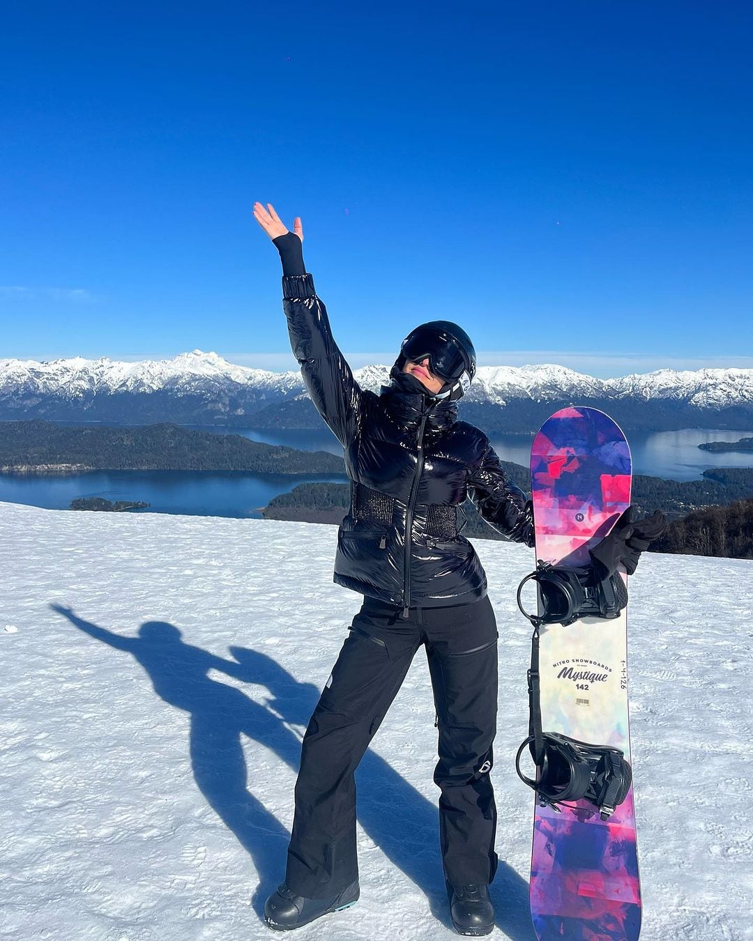 El impactante look de Pampita para disfrutar de la nieve en Cerro Bayo