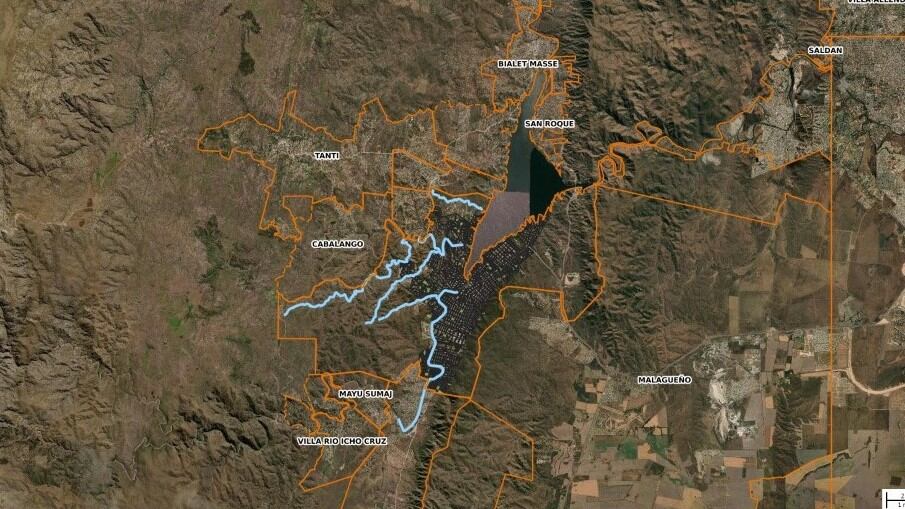 Mapa de Carlos Paz de la plataforma MapasCórdoba.