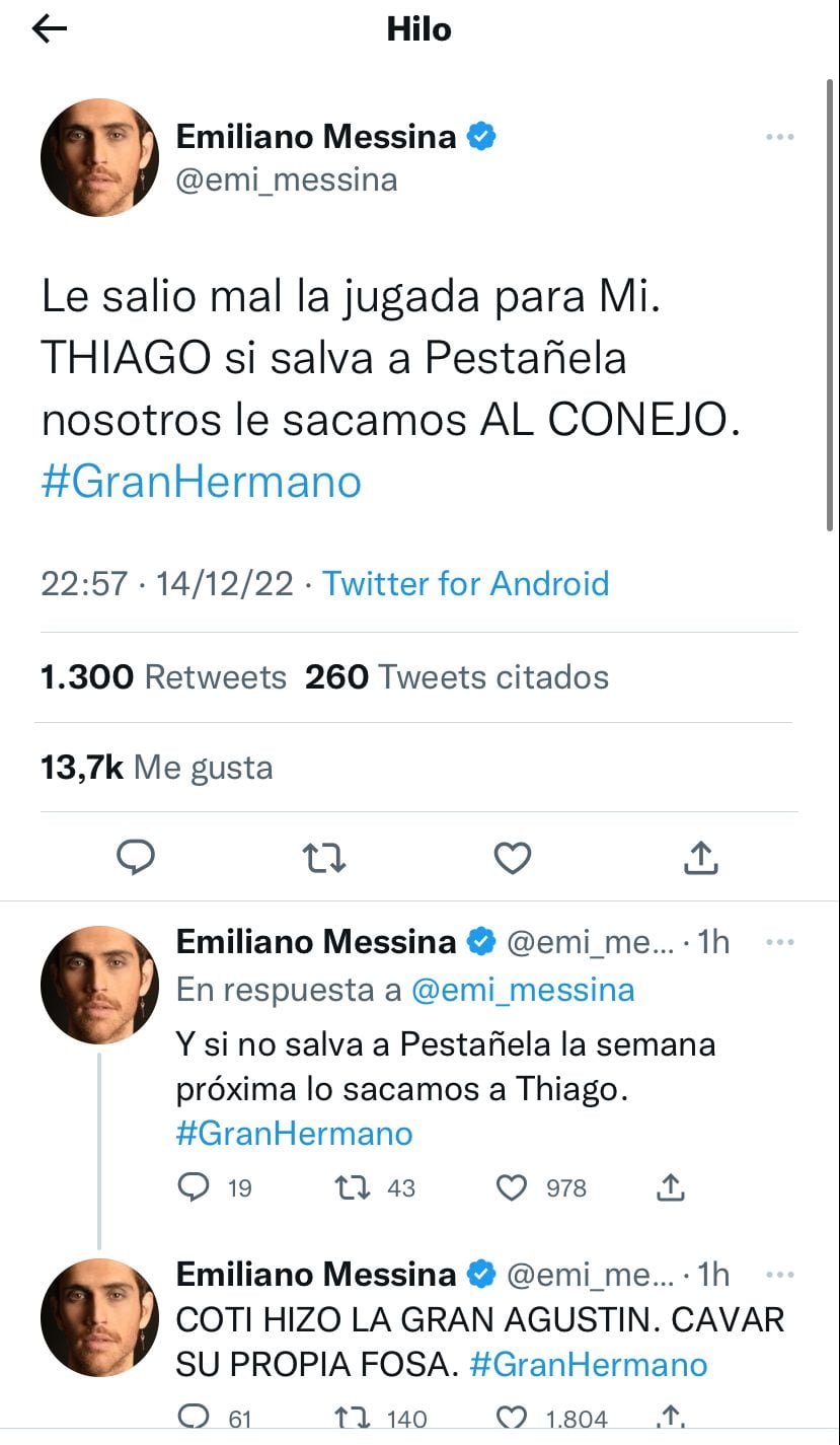 En redes debatieron la nominación espontánea de Coti en Gran Hermano.