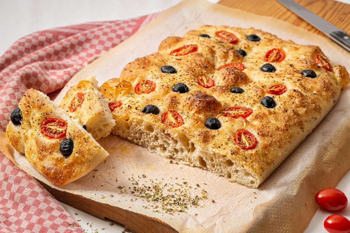 La receta más fácil para hacer focaccia.