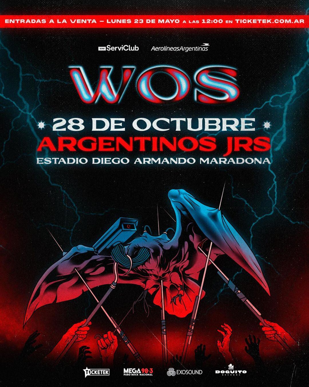 El próximo recital de Wos