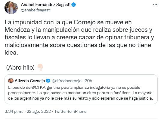 Respuesta en hilo de Fernández Sagasti.