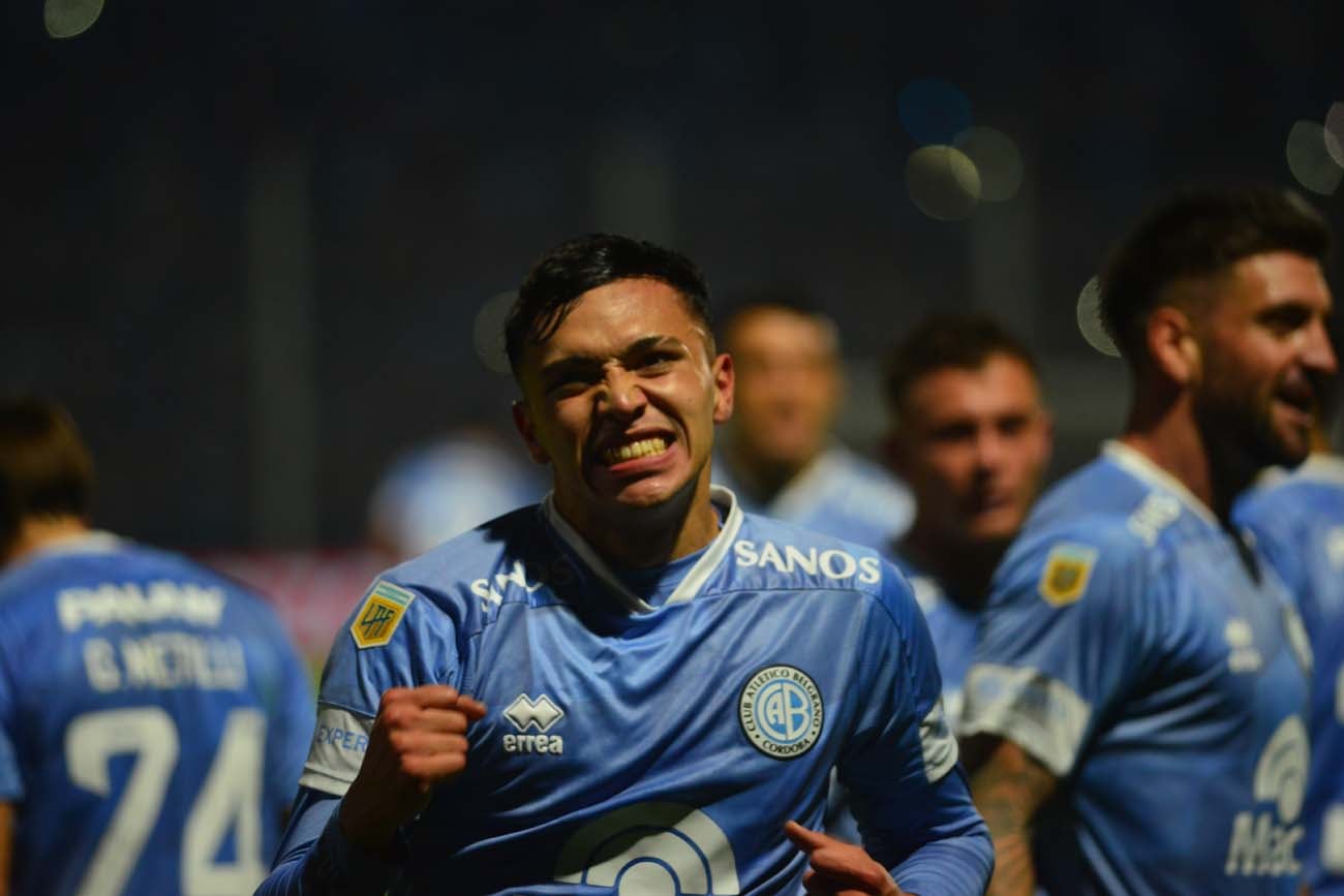 Gerónimo Heredia, autor del 1-0 de Belgrano a Argentinos por la Liga Profesional. (Nicolás Bravo / La Voz)