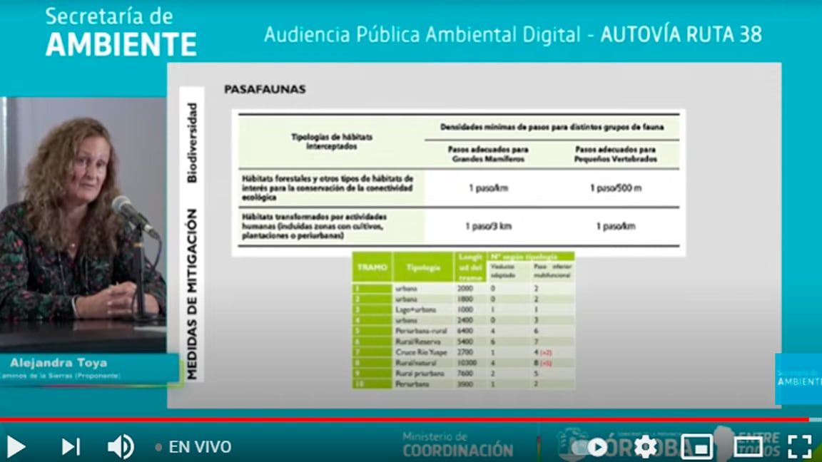 Comenzó la transmisión en vivo de la Audiencia Pública por la Autovía Punilla.