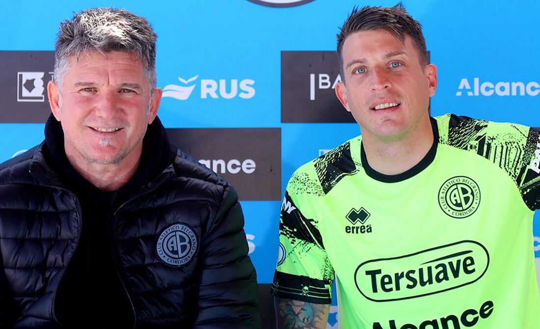 Artime y Losada, juntos tras la firma del nuevo contrato (Foto: Prensa Belgrano).