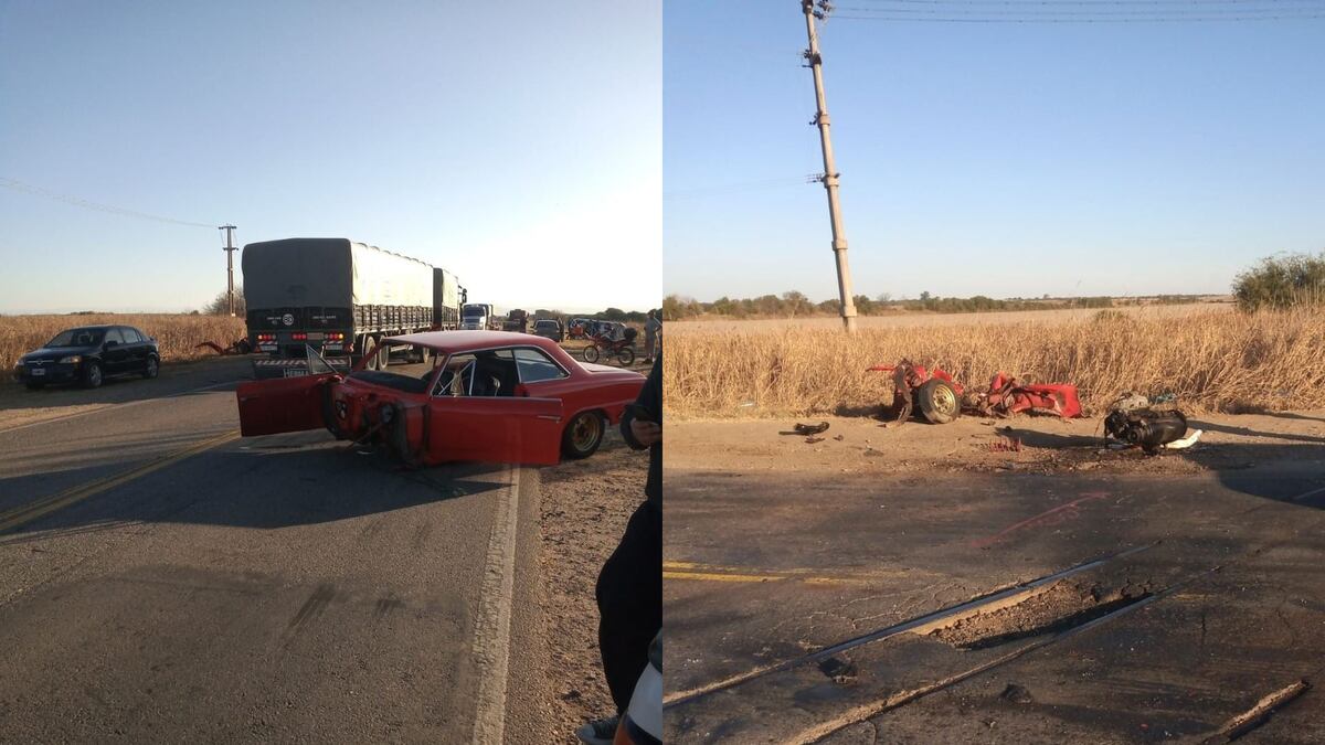Impactante accidente en Córdoba: dos autos chocaron y uno quedó partido al medio