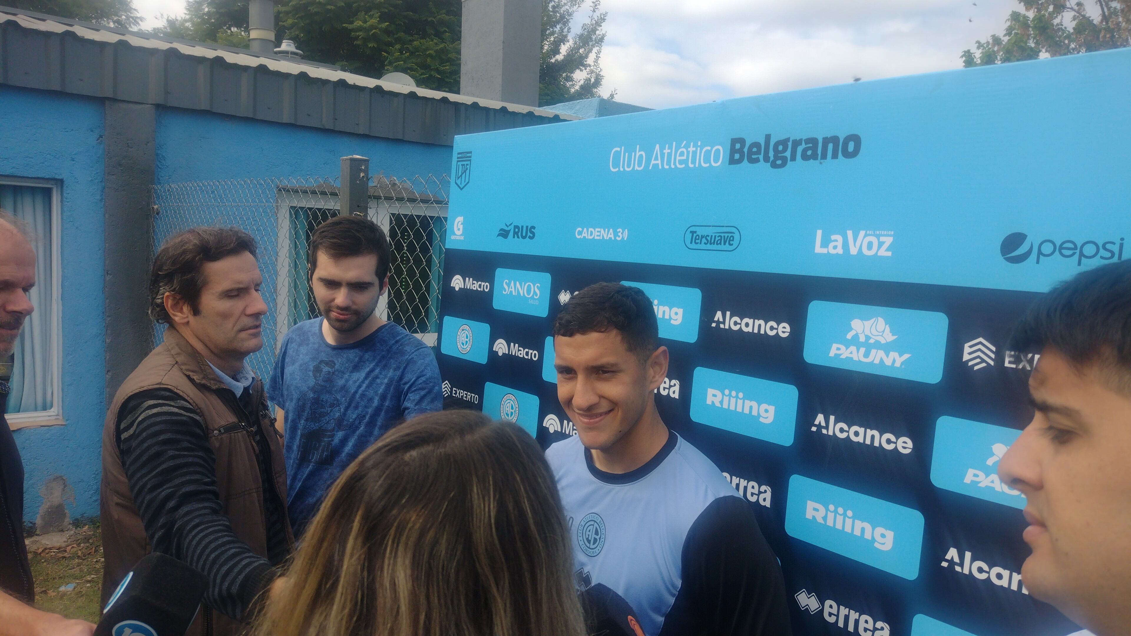 Matías Marín habló este mediodía en el predio de Belgrano y sobre el gol ante Real Tomayapo. (La Voz)