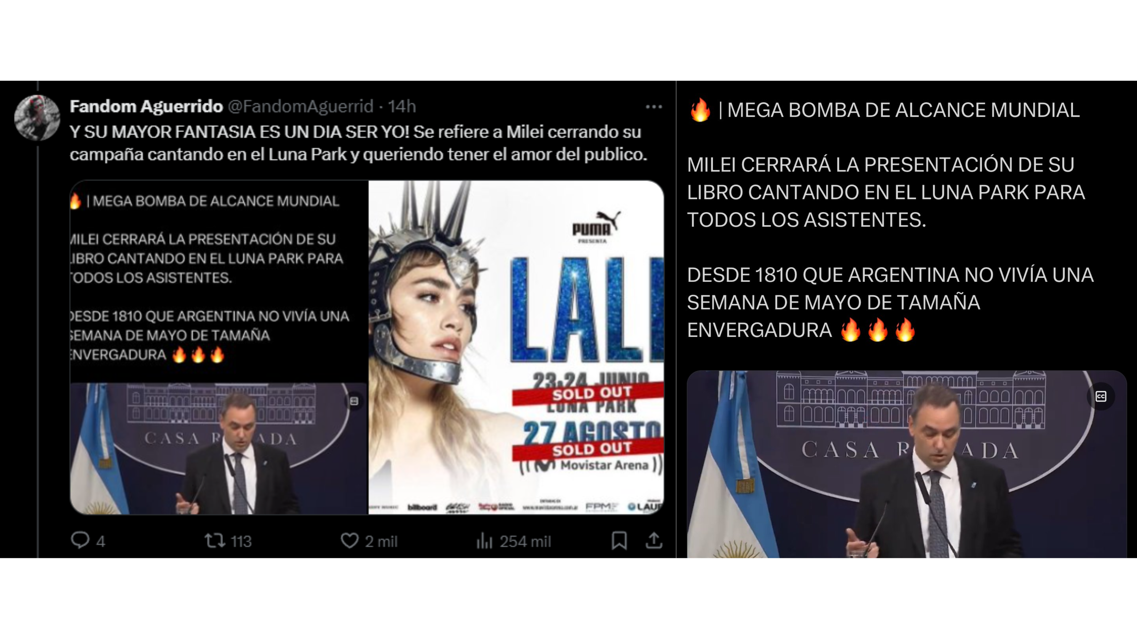 Las indirectas de Lali Espósito a Javier Milei en su nueva canción.