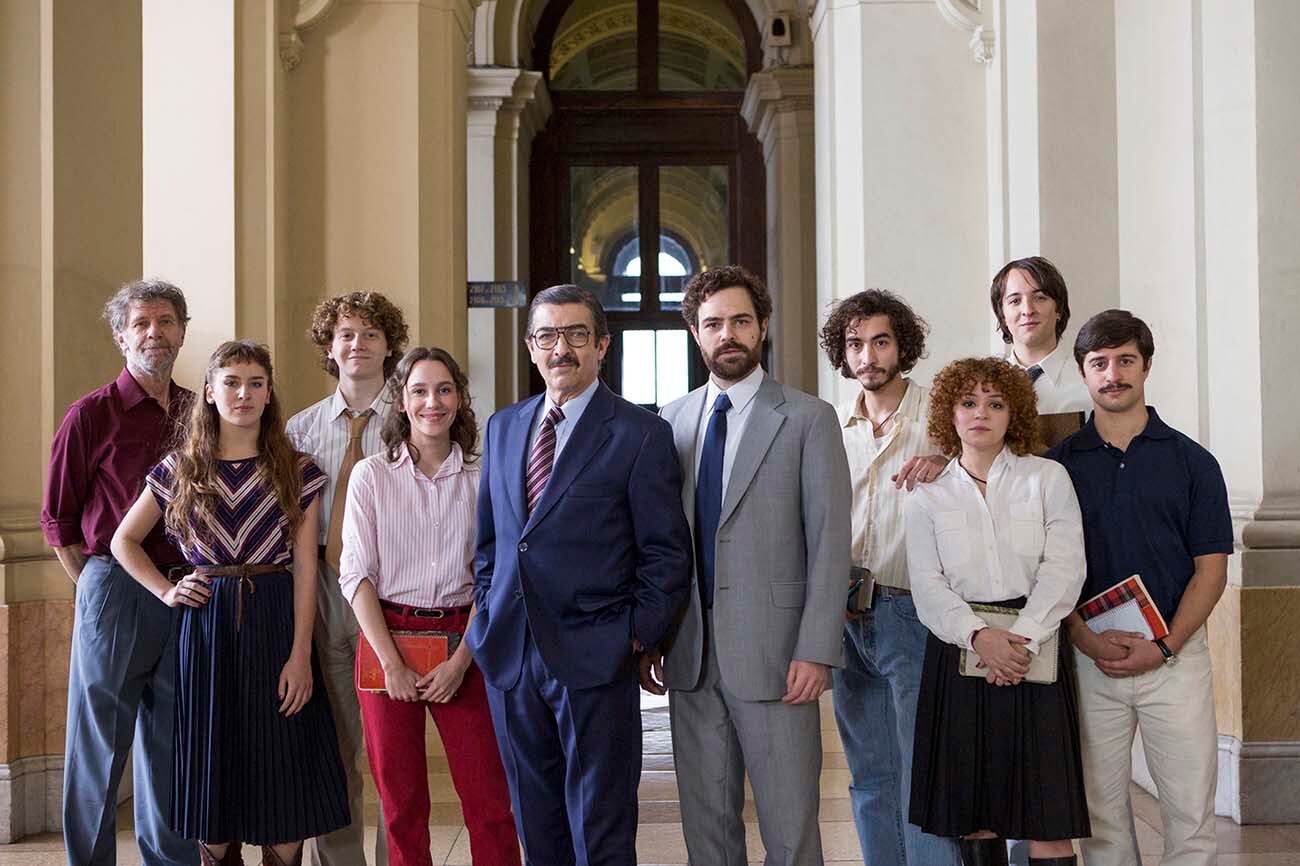 Película Argentina 1985 con el protagonismo de Ricardo Darín y Juan Pedro Lanzani. Foto Prensa Argentina 1985