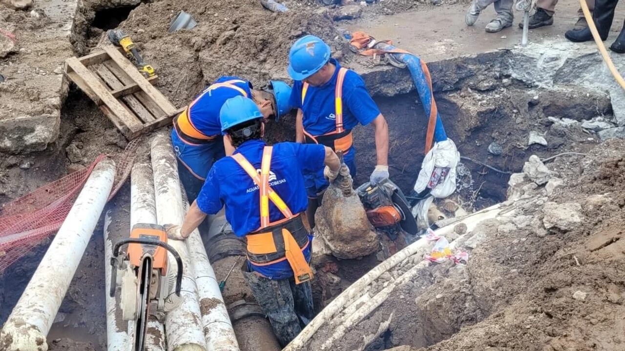 Obras de aguas Cordobesas en el sector. (Imagen ilustrativa / Aguas Cordobesas)