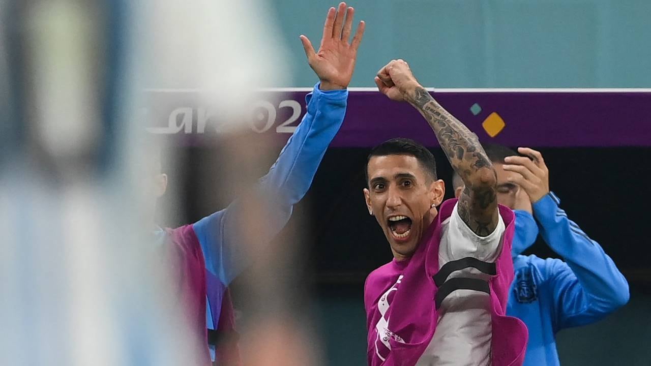 Ángel Di María fue suplente en Argentina durante el partido de octavos de final del Mundial de Qatar 2022.