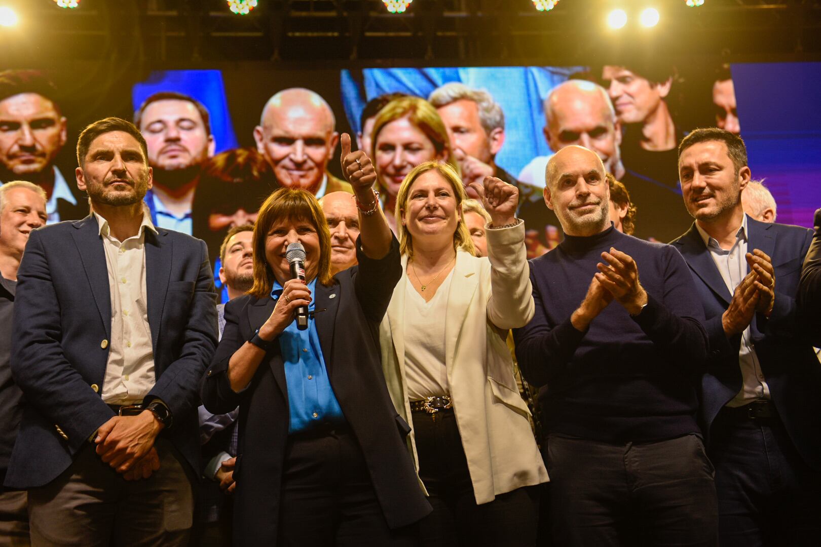 La ex ministra de Seguridad dio el último discurso de la noche.