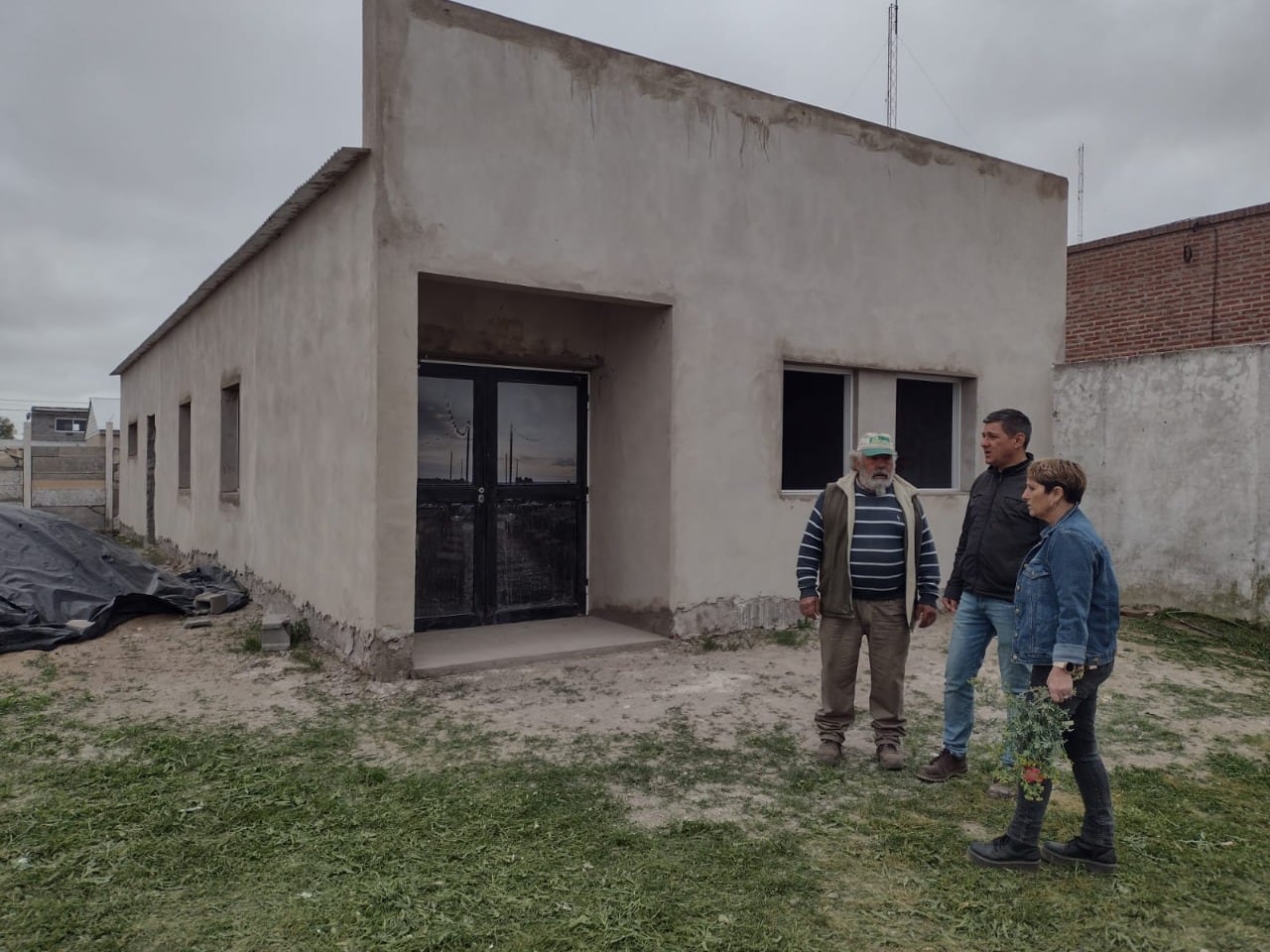 Cittadino recorrió la obra del Sum del Barrio Ranchos de Tres Arroyos