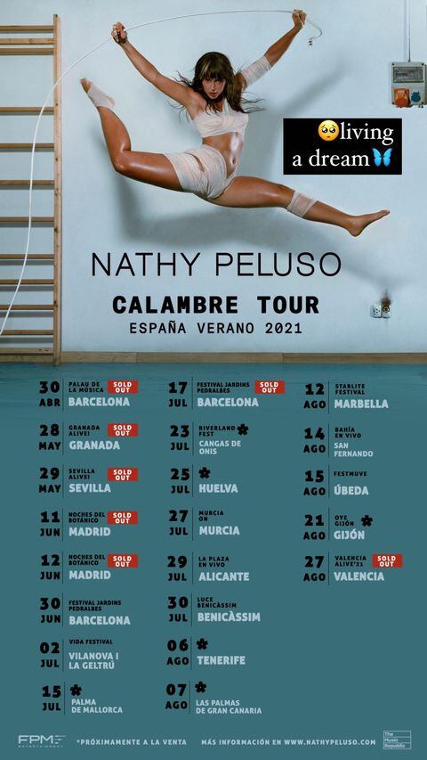 Nathy Peluso y las fechas de su gira por España 2021.