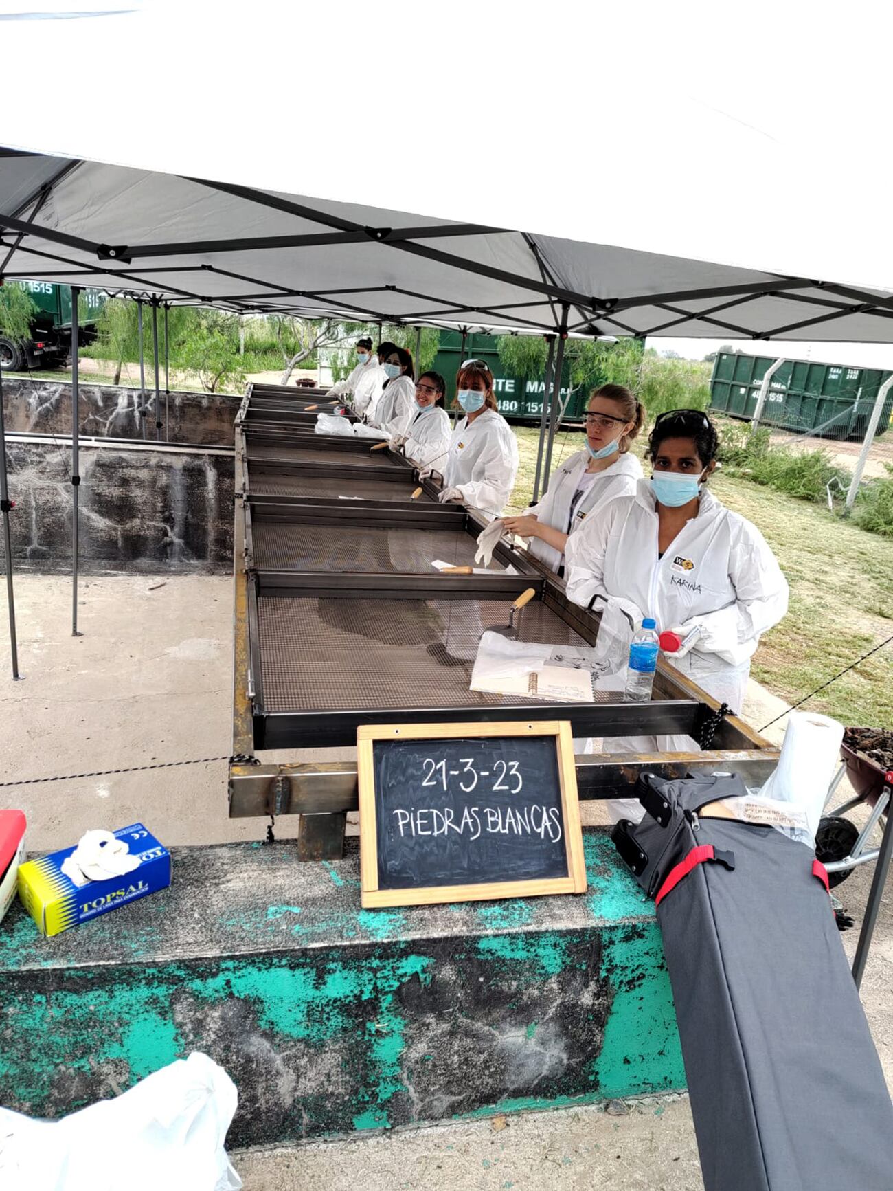 Búsqueda de los restos de Anahí Bulnes en el predio de Piedras Blancas, Córdoba. (Gentileza Medicina Forense)