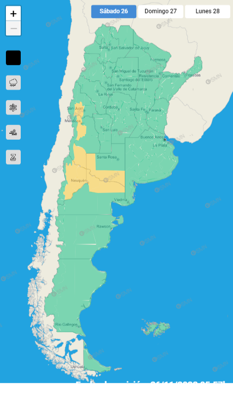 Mapa Alerta de SMN