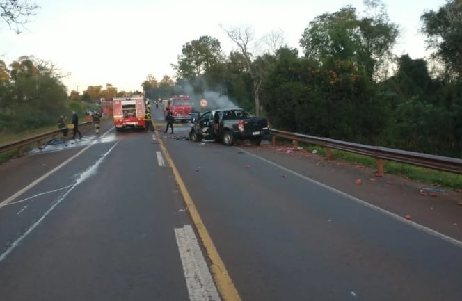 Accidente fatal en Caraguatay: choque frontal se cobra la vida de dos personas.