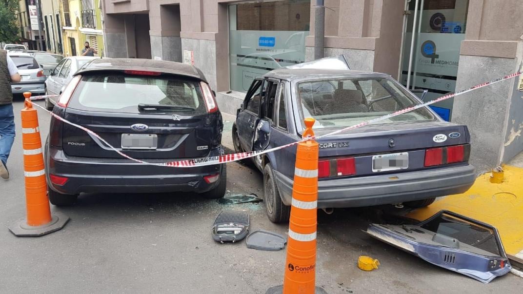 Así quedaron los autos luego del choque.