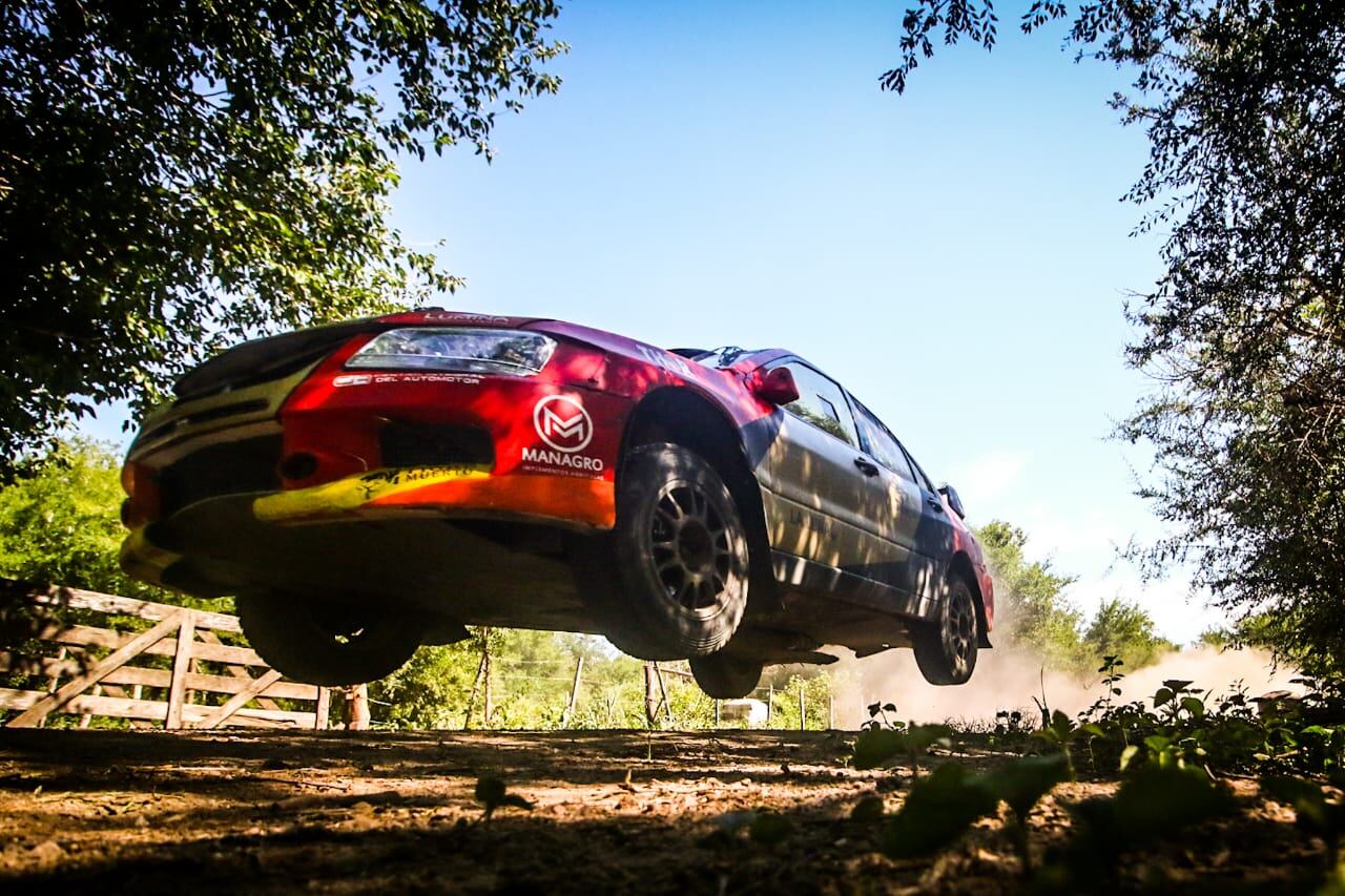 Juan Manuel Marchetto, en acción en el Rally de Villa del Totoral 2021.