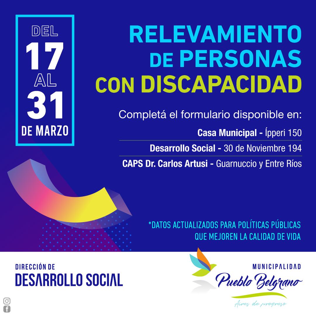 Discapacidad relevamiento en PGB