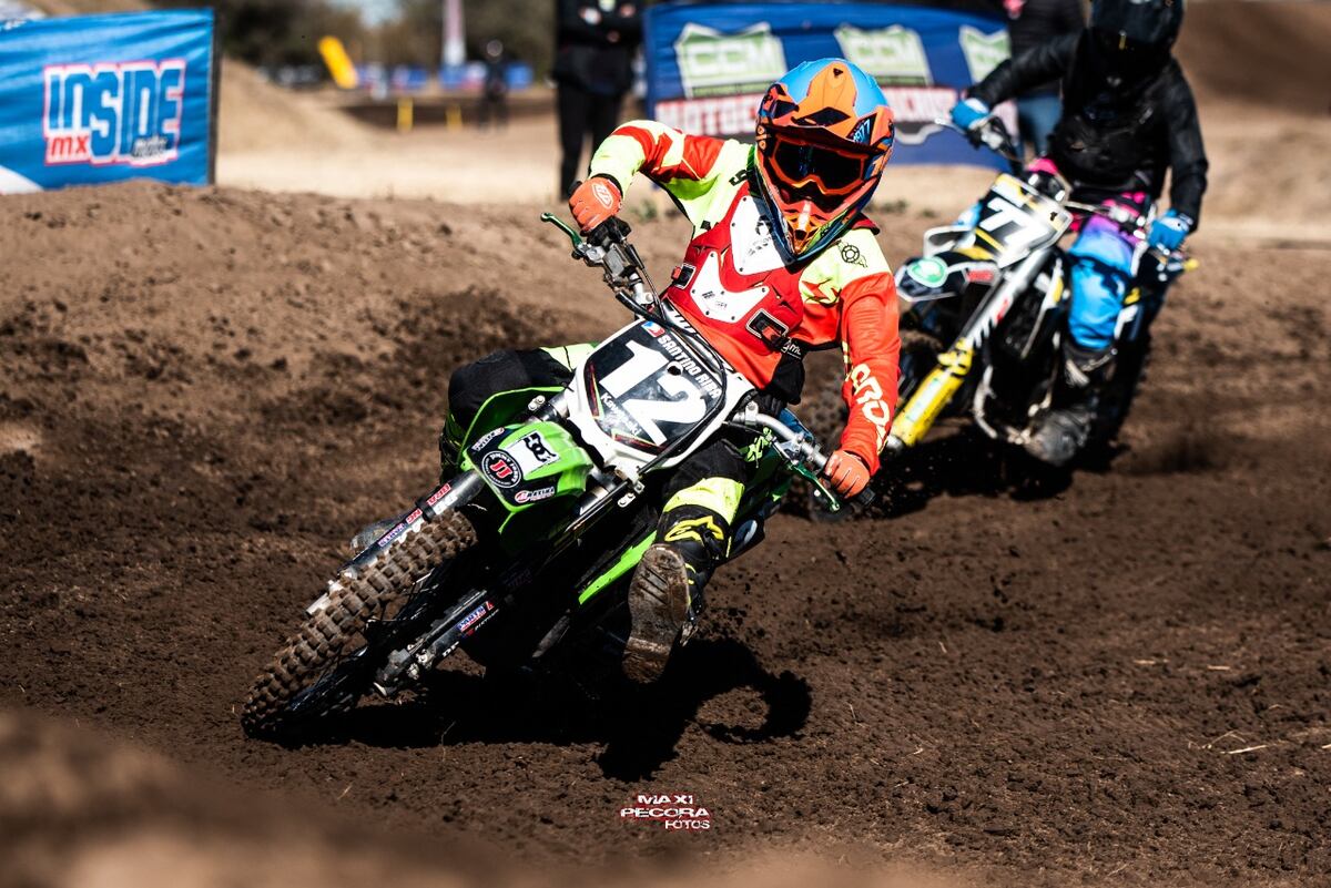 Santino Riba participó en la tercera fecha del Campeonato Provincial de Motocross