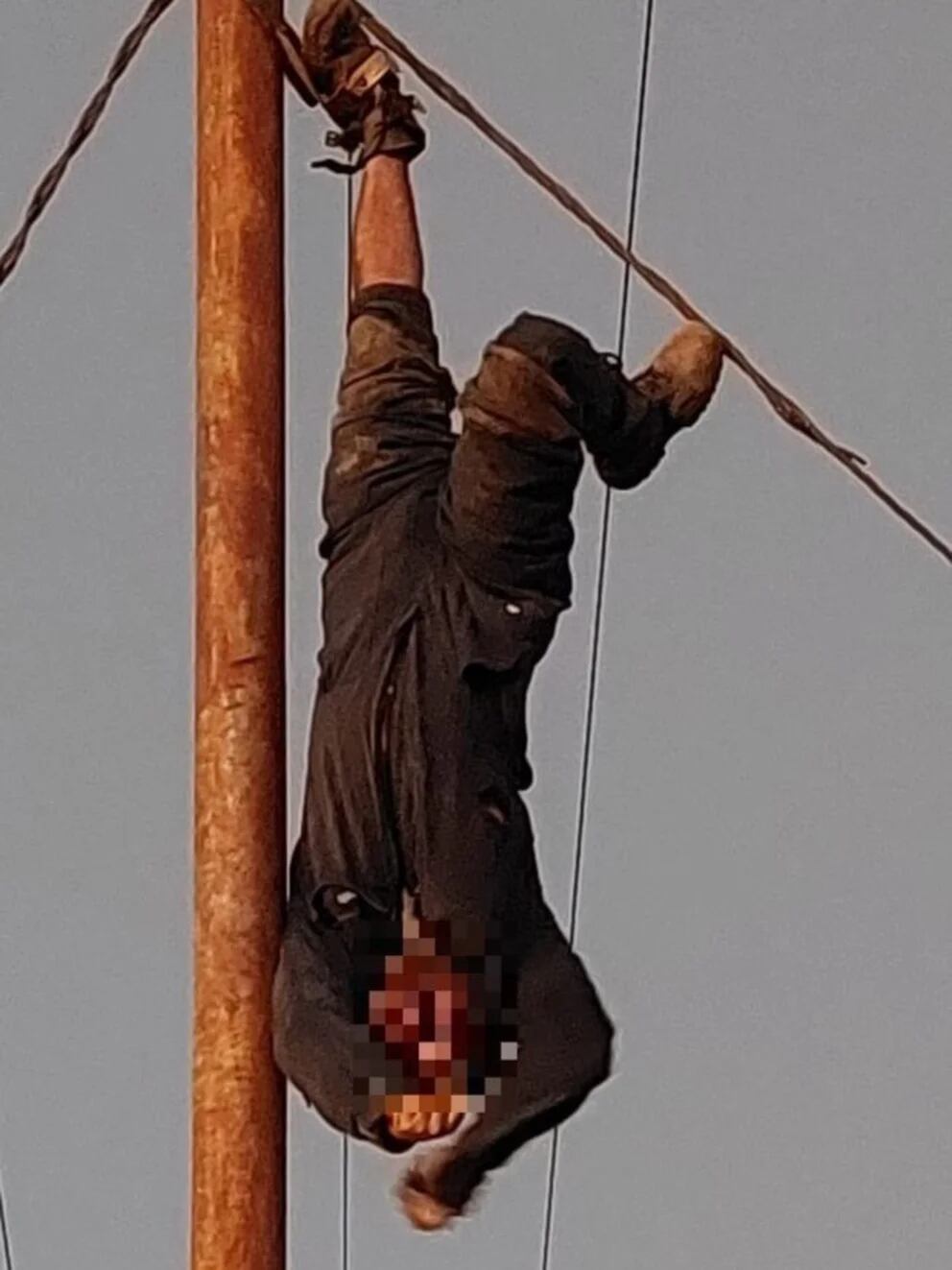 El ladrón terminó con quemaduras e hipotermia.