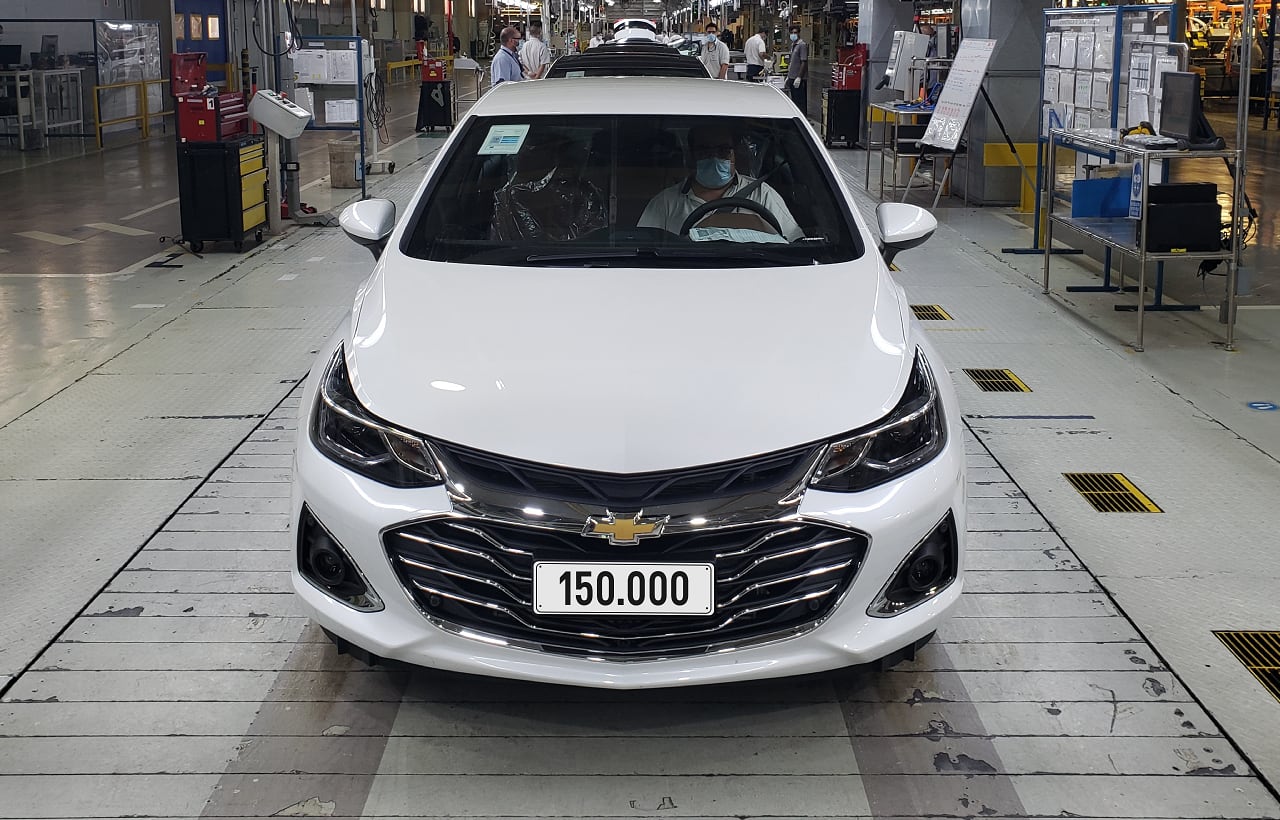 General Motors anunció la producción de la unidad 150.000 del Chevrolet Cruze en su planta de Alvear. (General Motors)