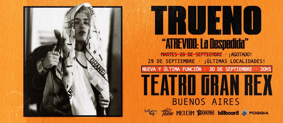 Trueno agregó una nueva función en el Teatro Gran Rex.